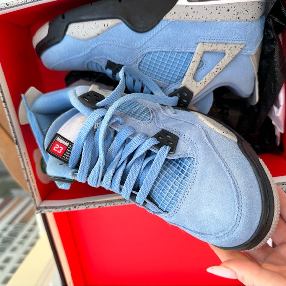 Jordan Kids Light Blue and Gray Sneakers - Picture 2 of 9